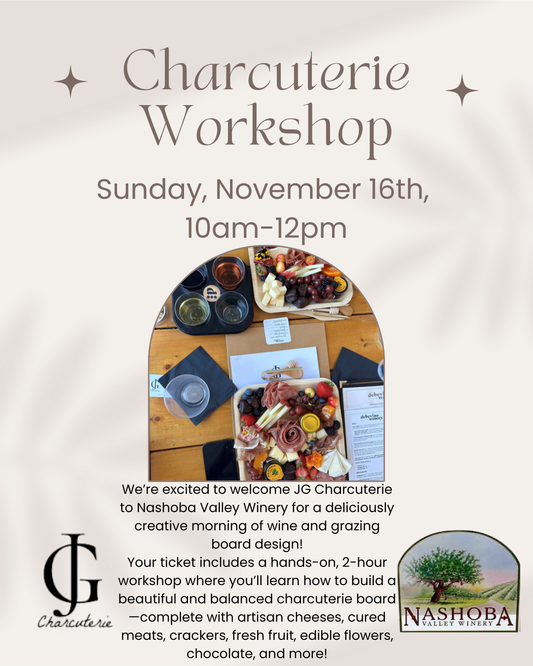 Charcuterie Workshop  - Sunday, November 16th, 10am-12pm