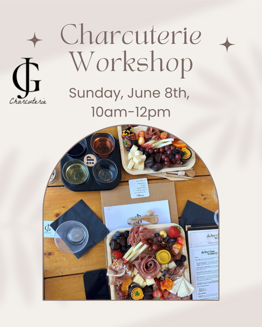 Charcuterie Workshop - Sunday, June 8th, 10am-12pm