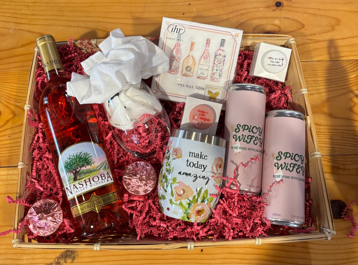 Rosé for Mom Gift Basket