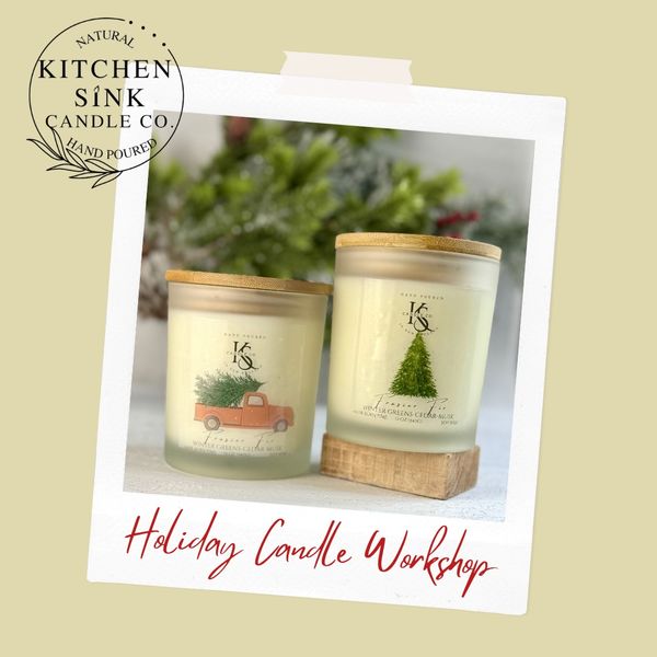 Holiday Candle Making Workshop: Saturday 12/14, 10am-12pm