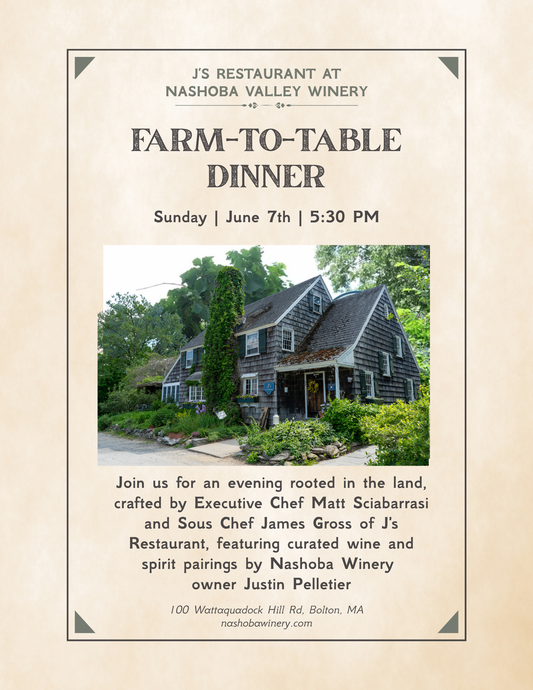 Farm-to-Table Dinner - Sunday, June 7th, 5:30pm