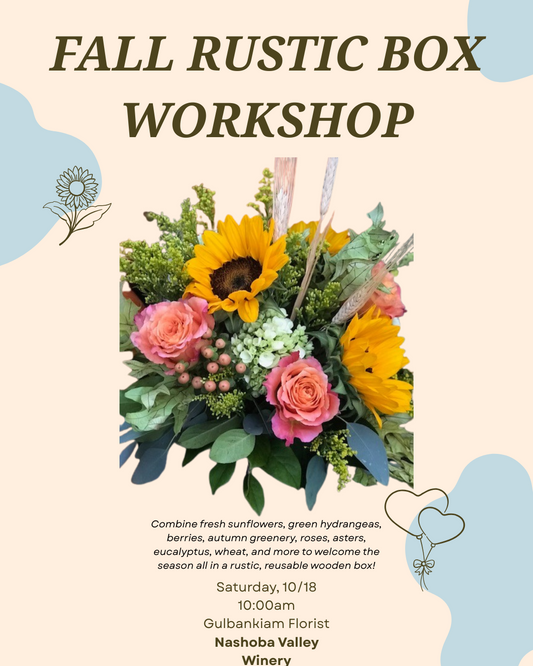 Fall Rustic Box Workshop  - Saturday, October 18th
