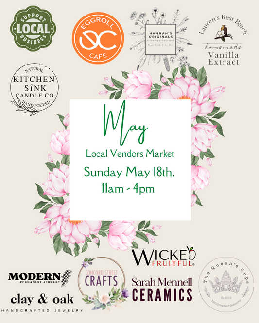 Free Entry: 🛍️ May Sip & Shop 🥂 Sunday, May 18th, 11am-4pm